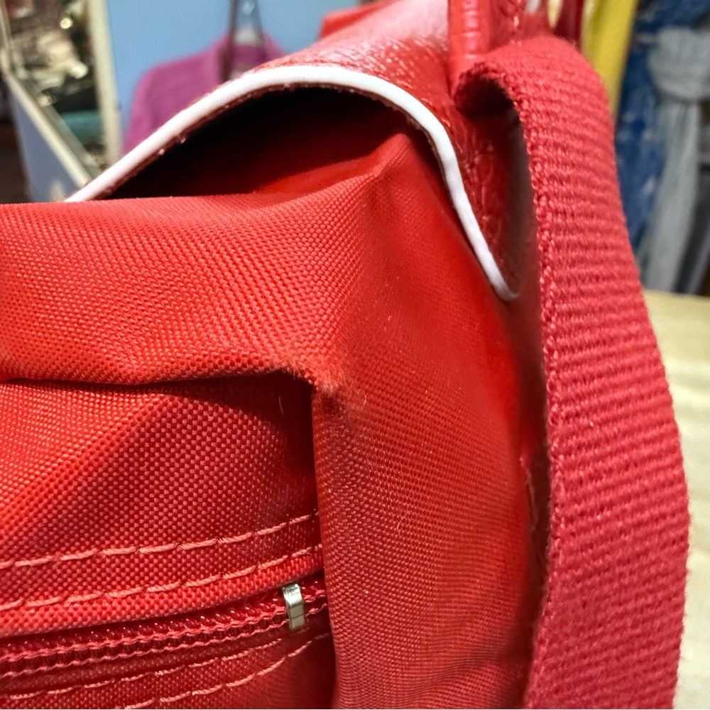 LONGCHAMP Red Le Pliage Club Backpack - Picture 6 of 8